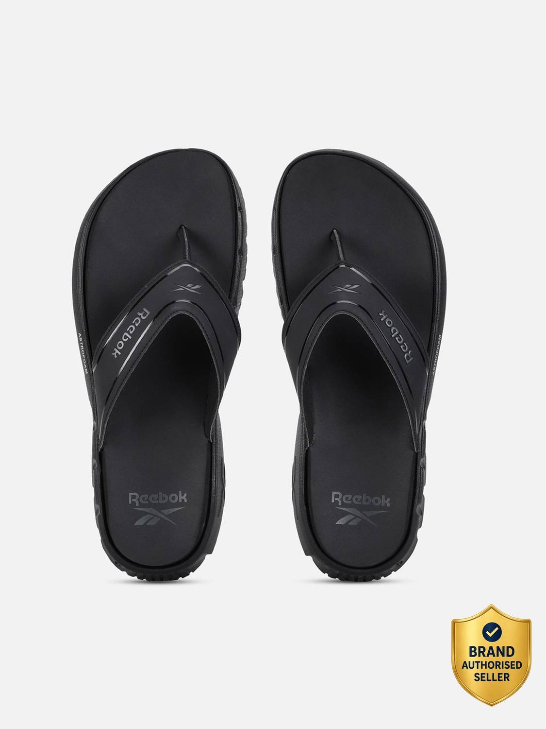 REEBOK Men Black Flip Flops - Image 1