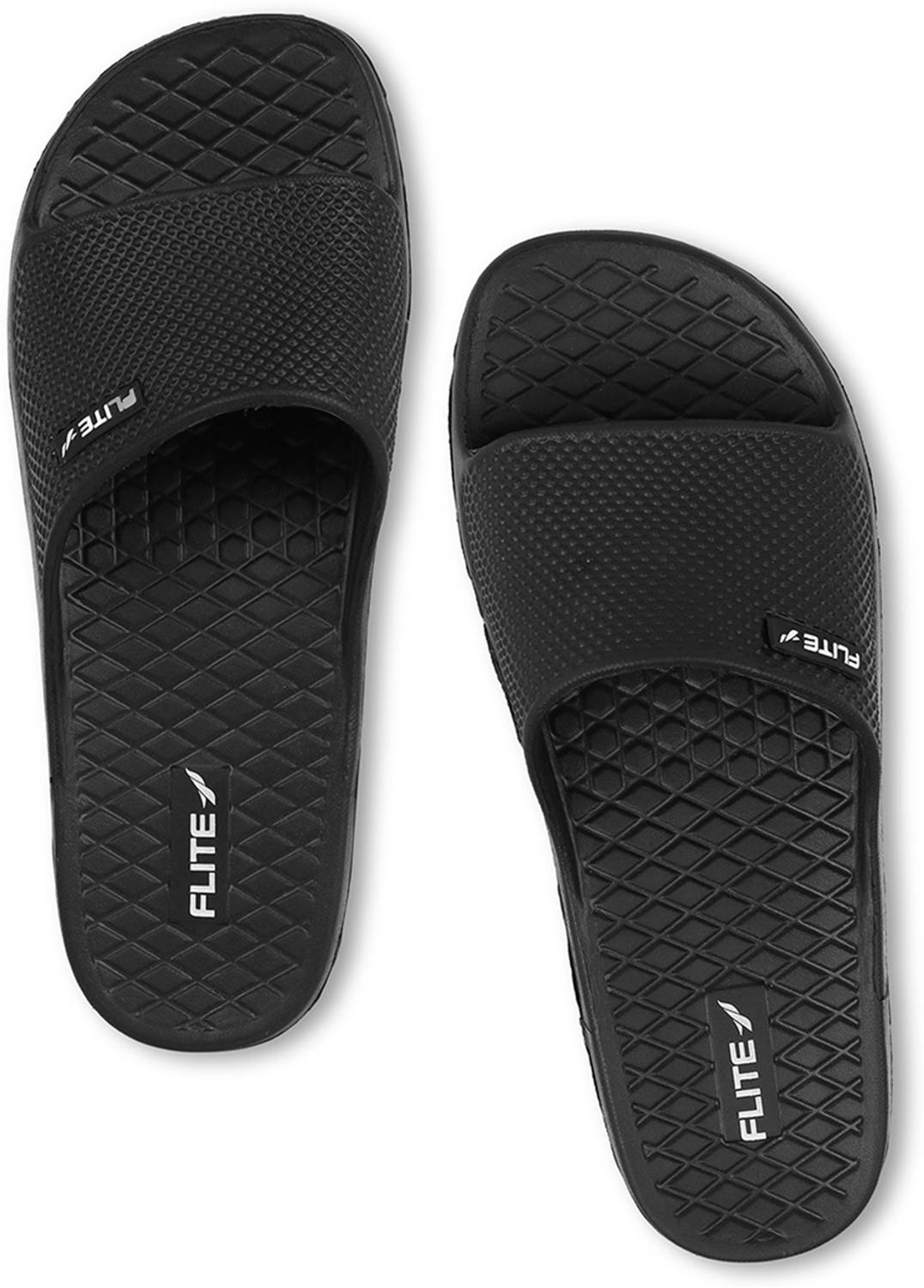 FLITE Men Black Slides - Image 4