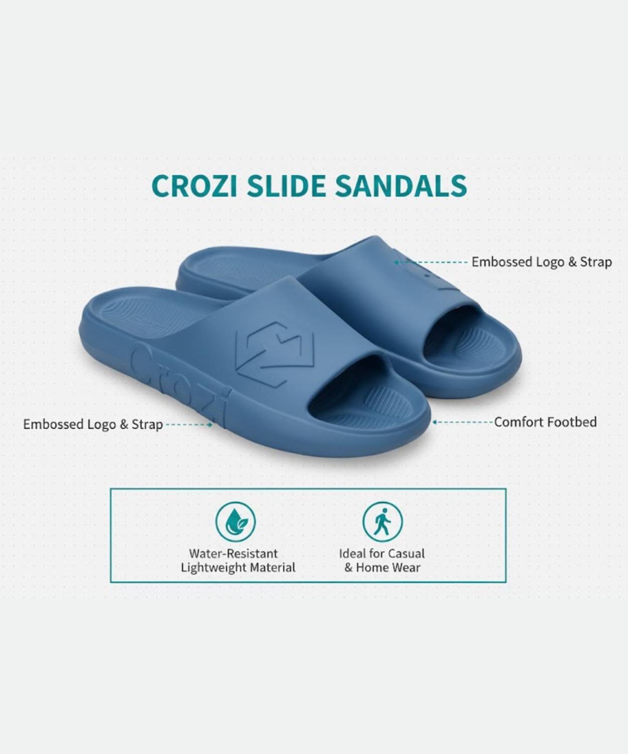 Lehar Men Blue Slides - Image 3