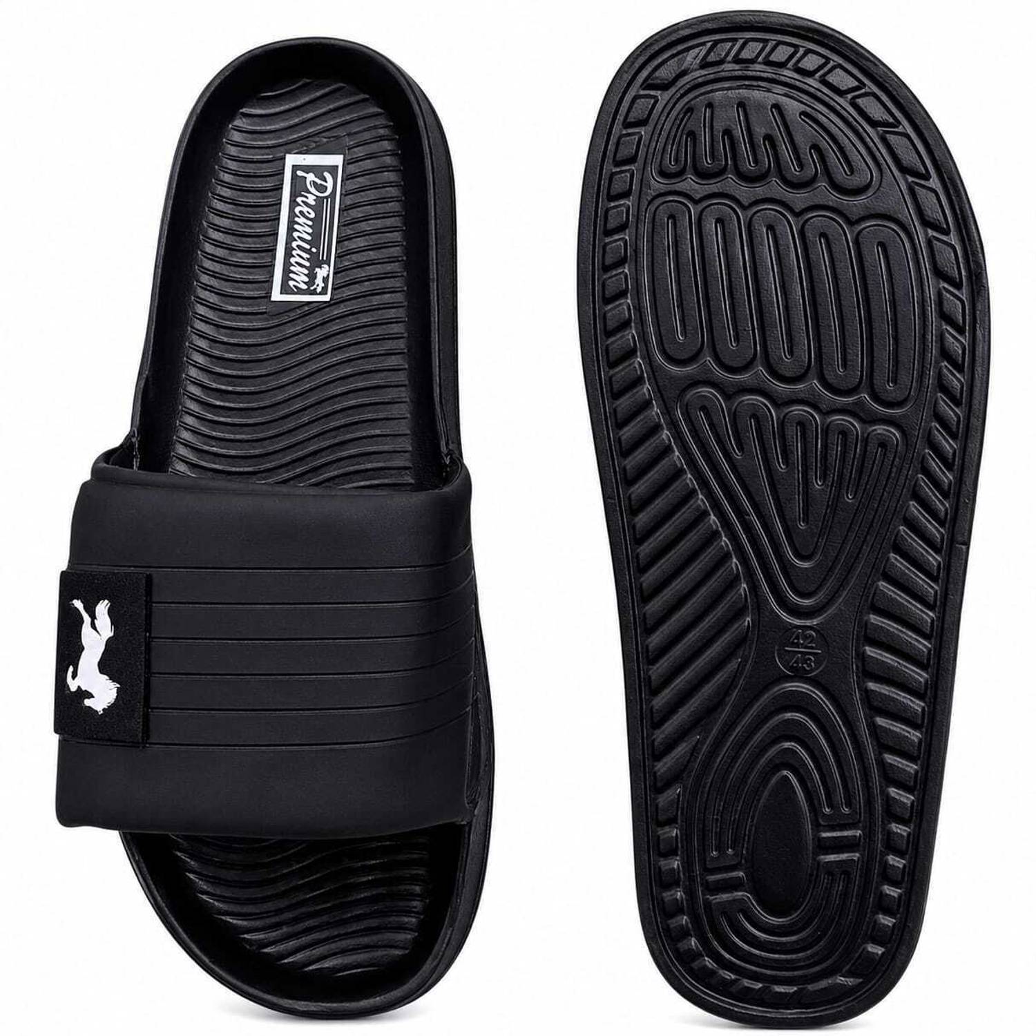 zolto Men Black Flip Flops - Image 3