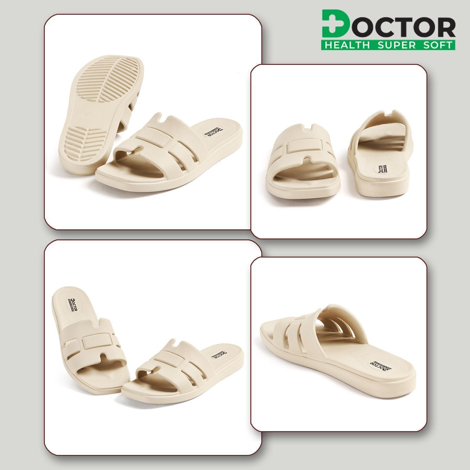 Image of Doctor Health Super Soft Women Doctor Orthopedic Slippers for Women Lightweight, Soft Cushion, Heel Relief Slides