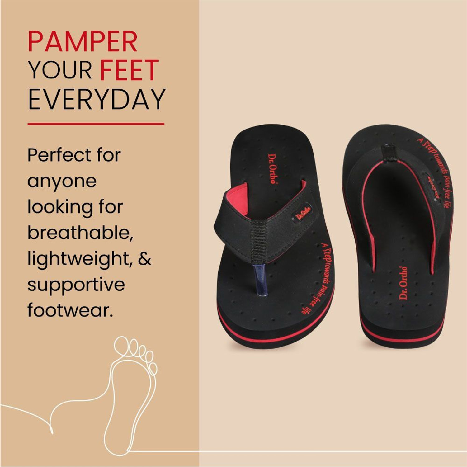 Image of Dr. Ortho Men Extra soft Slippers