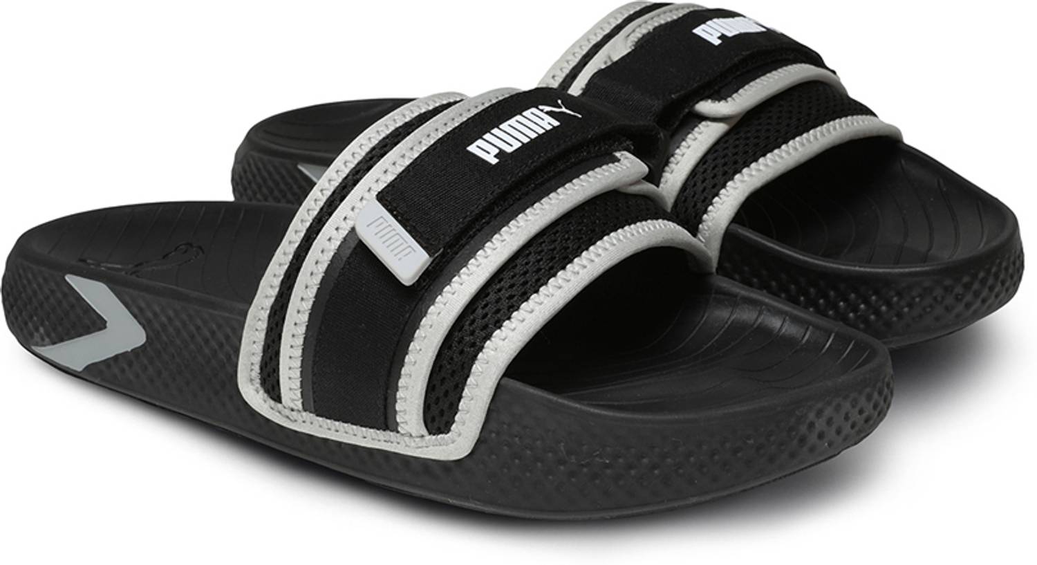 PUMA Men Black Slides - Image 1