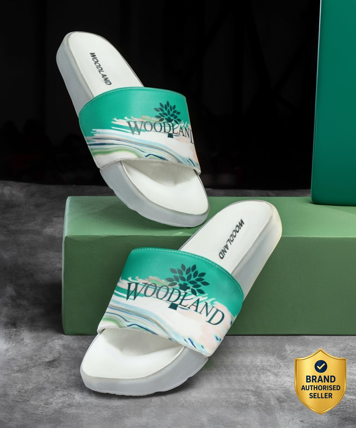 Image of WOODLAND Men Comfortable Lightweight Cushioned Daily Use Slides