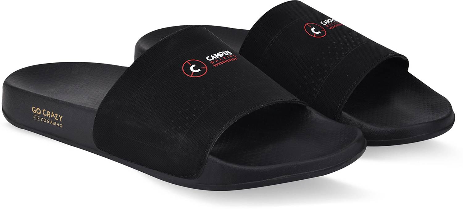 CAMPUS Men Black Slides - Image 2