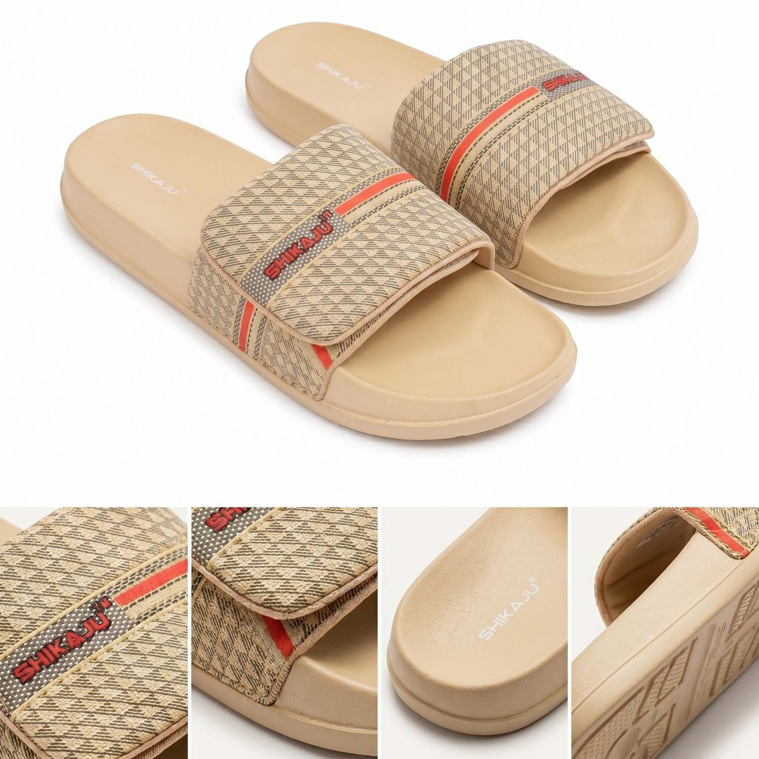 SHIKAJU Men Slides Beige - Image 2