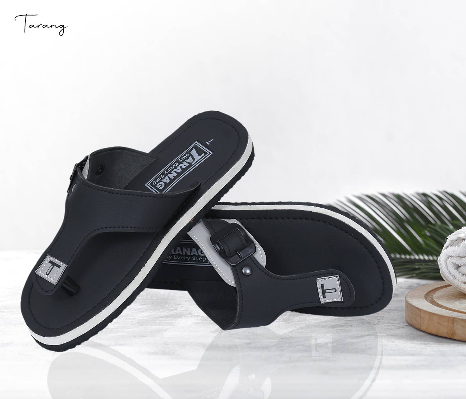 taranag Men Flip Flops Black - Image 2