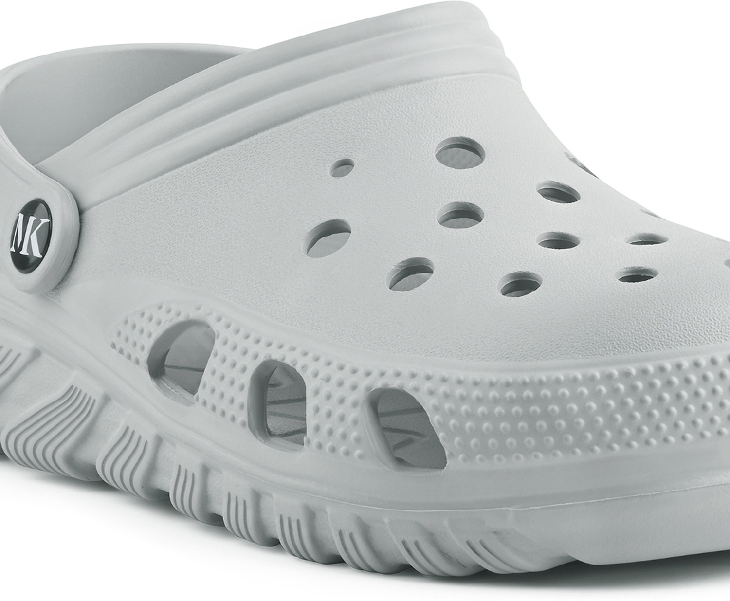 Image of MONKS & KNIGHTS Grey Lightweight Flexible All Day Clogs for men, MK-CLG-005-GY Men Clogs