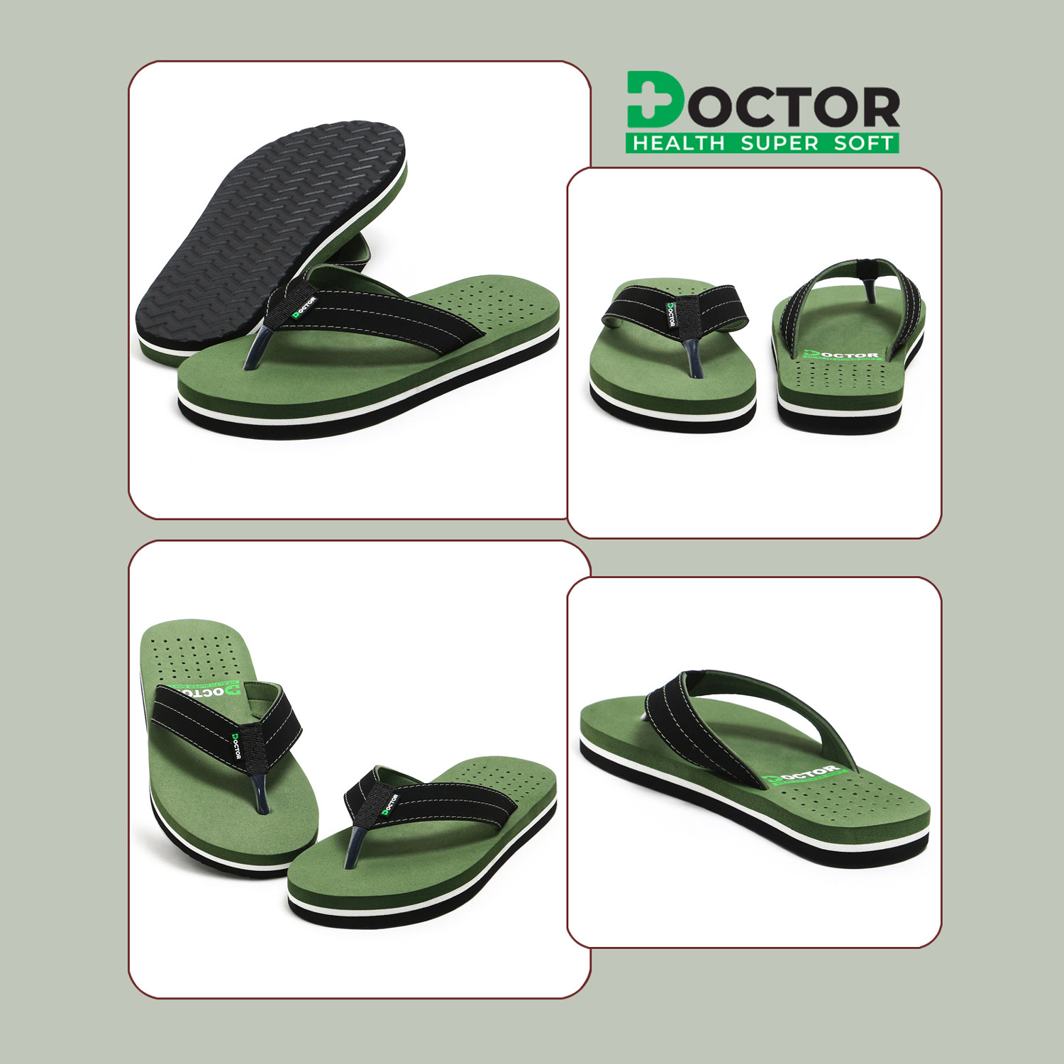 Image of Doctor Health Super Soft Men Premium Soft Comfortable Orthopaedic Diabetic Lightweight Antiskid Slippers