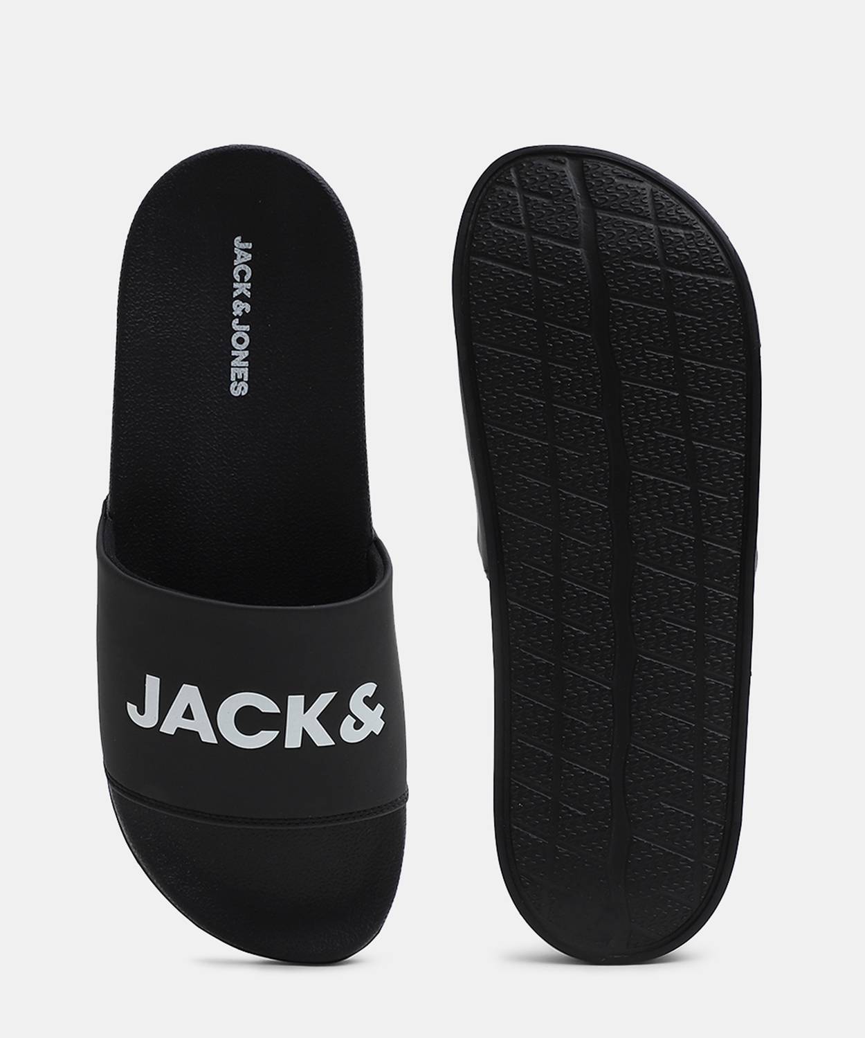 JACK & JONES Men Black Slides - Image 5
