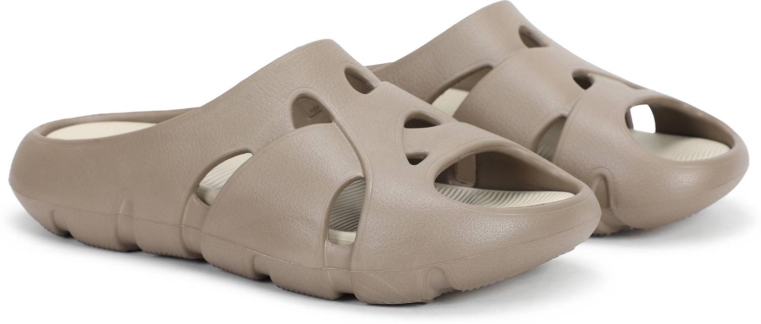 Aqualite Men Brown Slides - Image 2