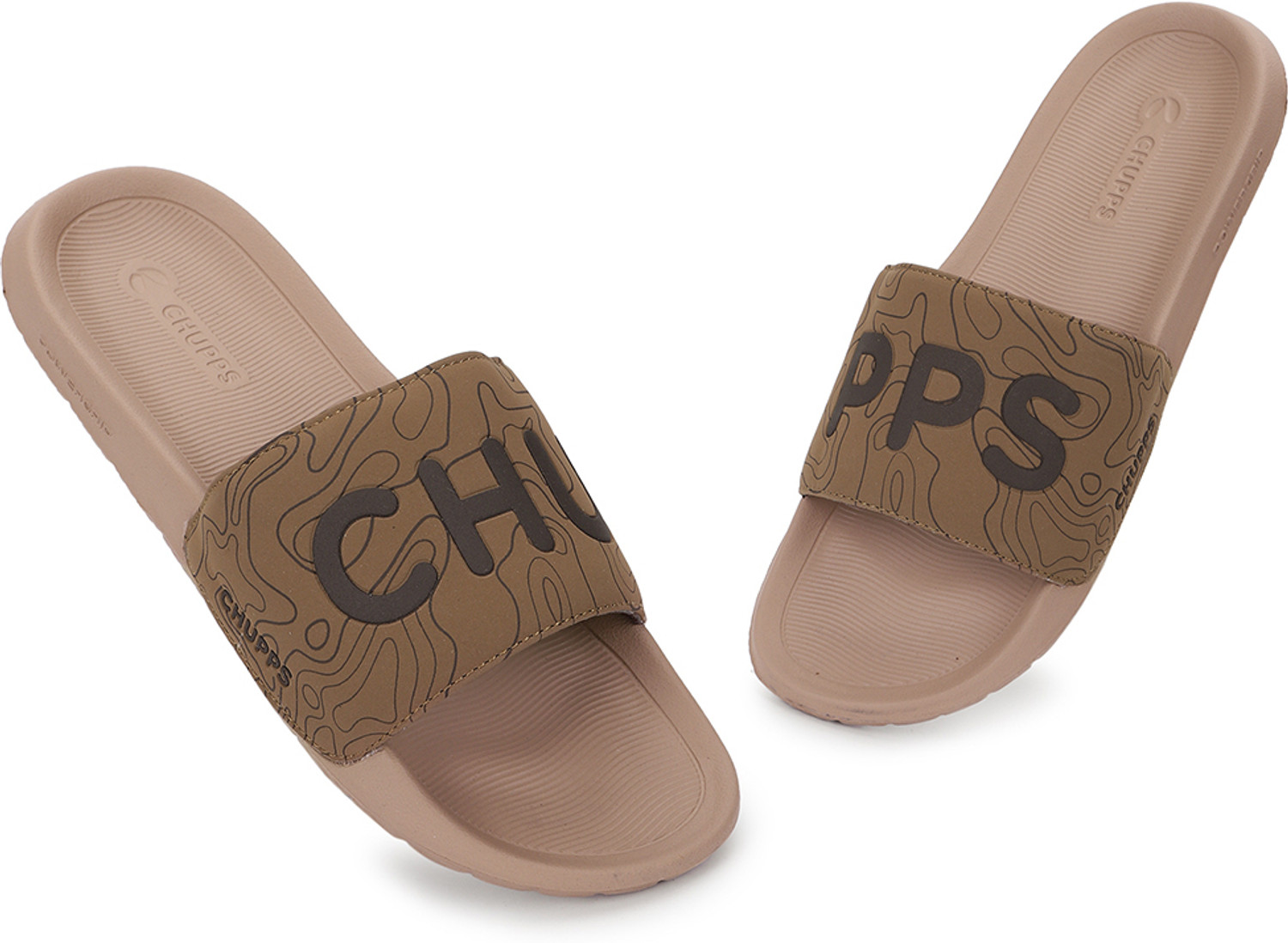 Image of Chupps Men Strata Orthopaedic Cloud Cushion Cushioned AntiSkid Slides