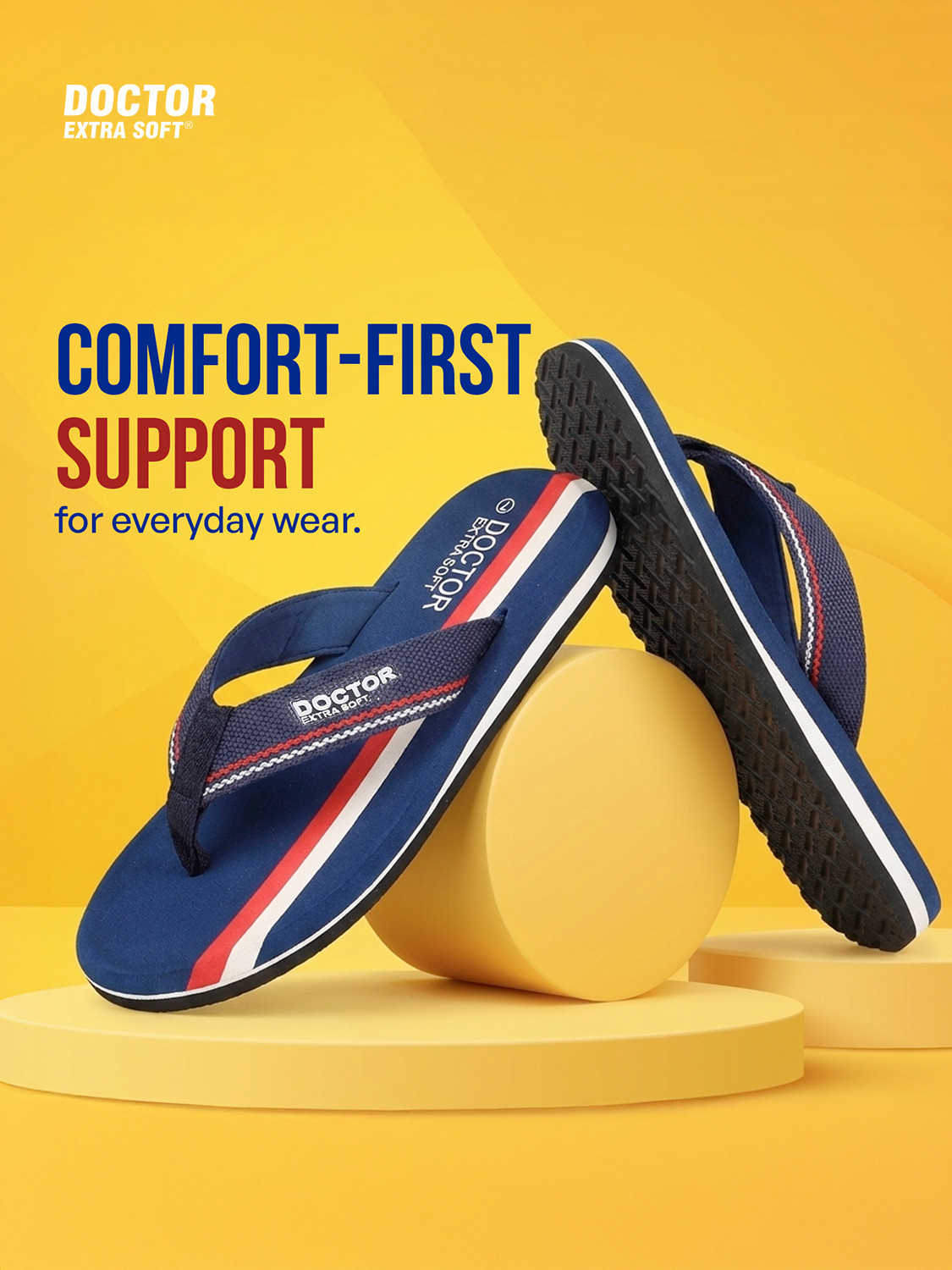 Image of DOCTOR EXTRA SOFT Men House Slipper| Lightweight Durable | Super Soft Comfortable for Men's D-33 Flip Flops