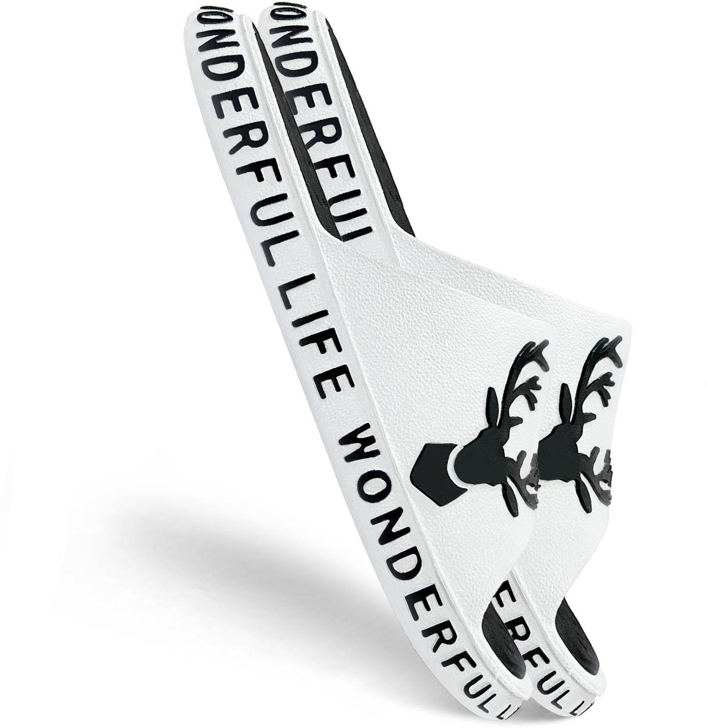 BRUTON Men White Slippers - Image 4