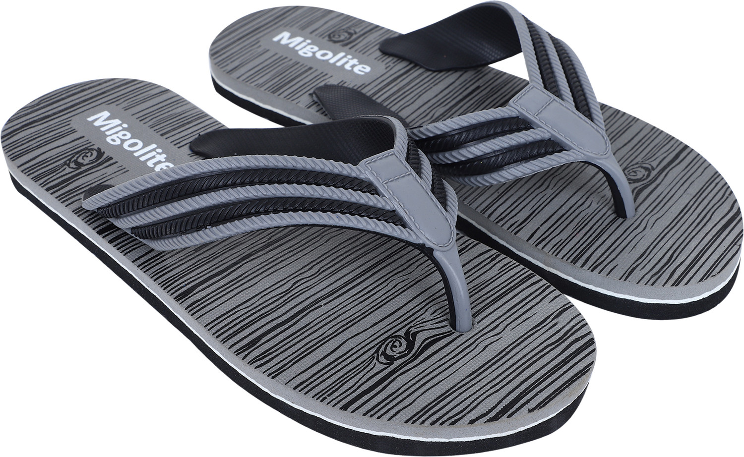 Image of MIGOLITE Men Migolite Mens Flip Flops with Unique Wood Print Design |& Stylish Slippers