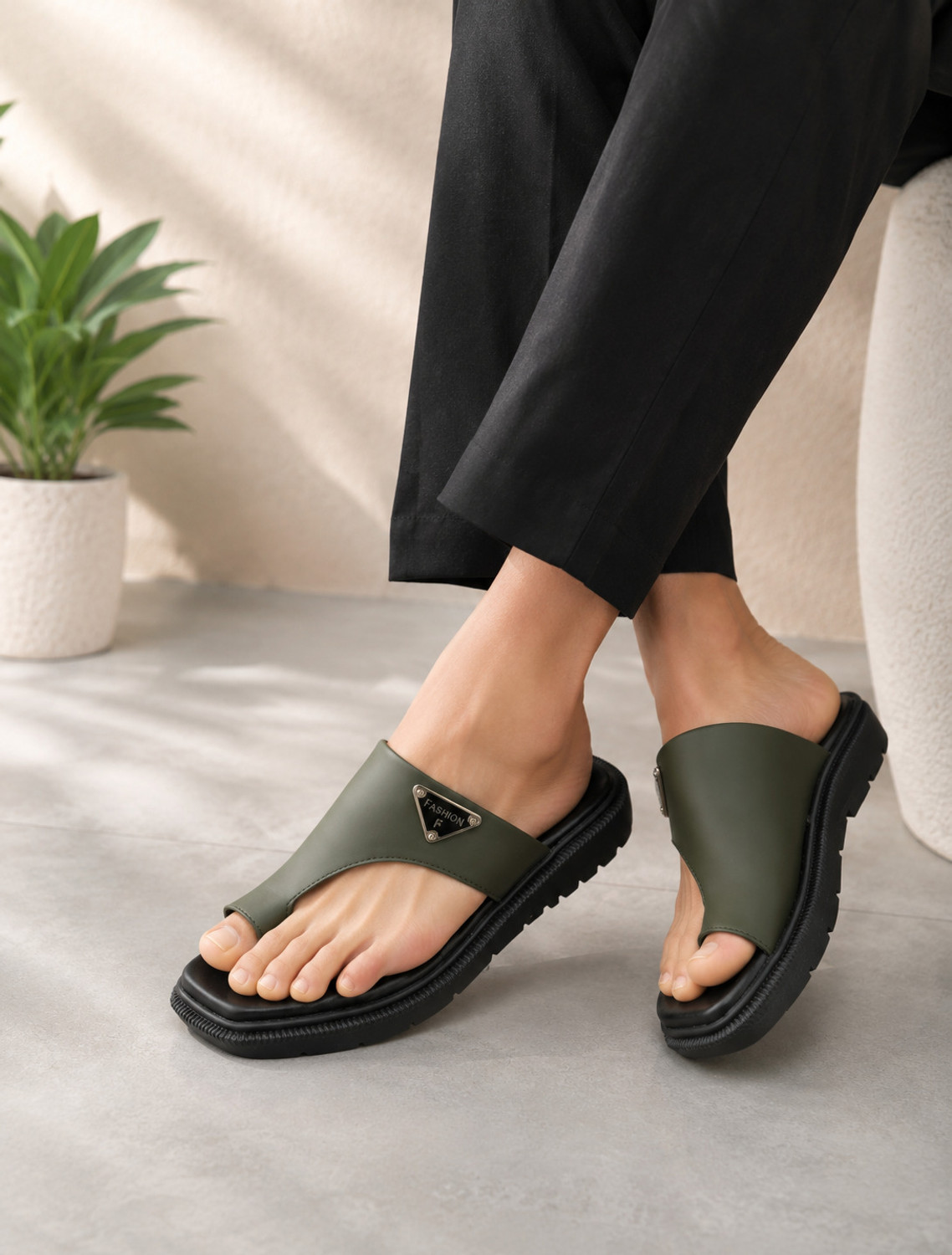 Image of Real Bliss Men Daily use Doctor chappal Leather office Party Lightweight Slippers