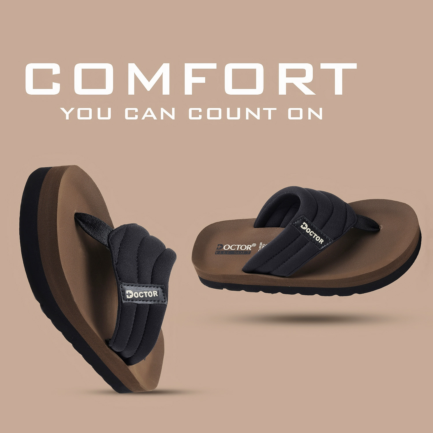 Image of DOCTOR FEEL SOFT Men Men Lightweight|Soft Cushioning|Flexible Sole|Daily Wear|Premium Quality Slipper Slippers