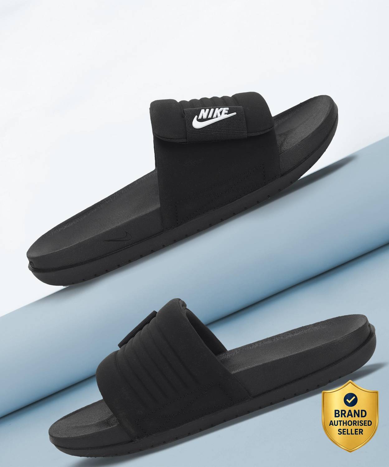 Nike Men Offcourt Adjust Slide Slides - Black