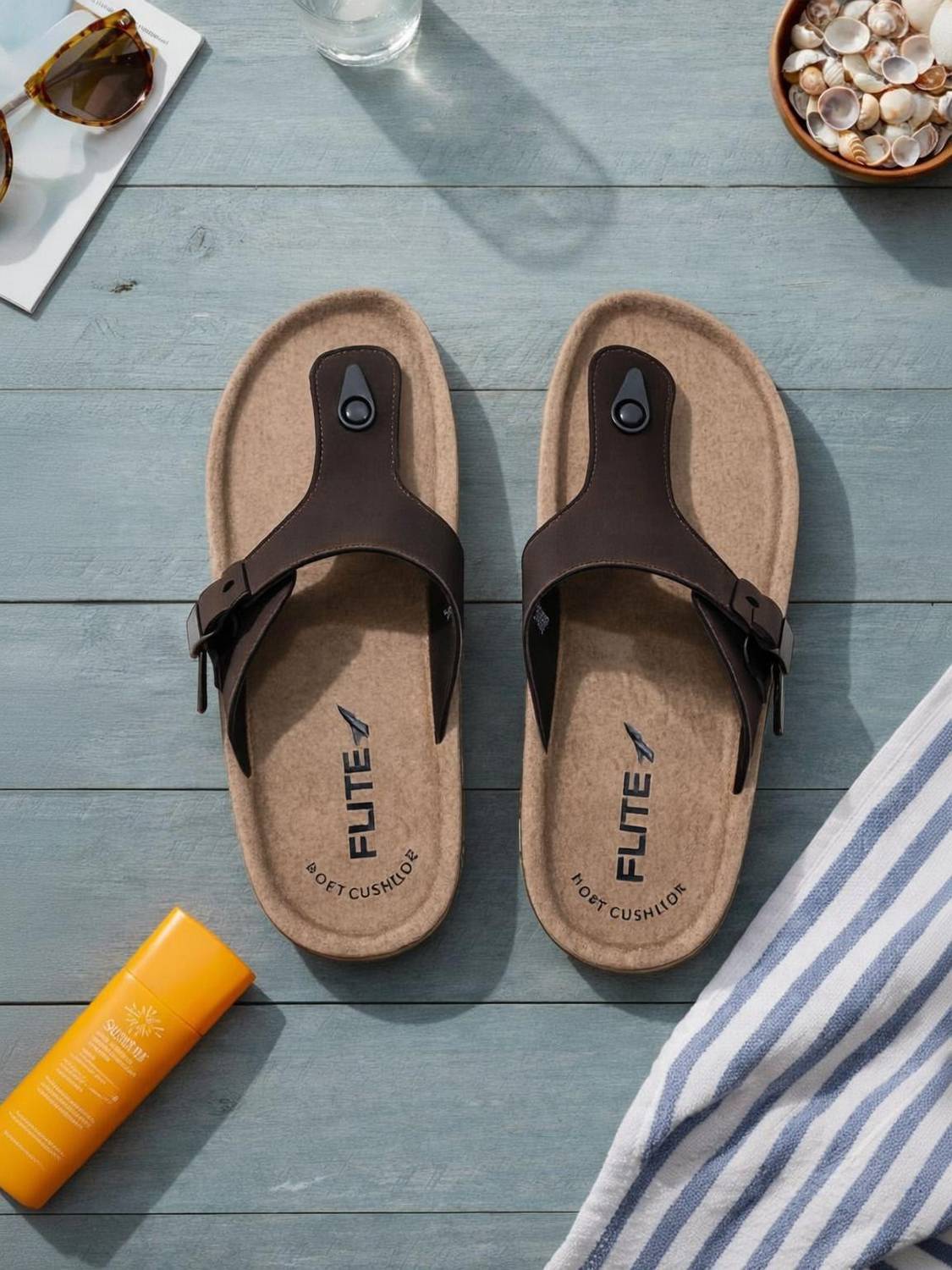 FLITE Men Brown Slippers
