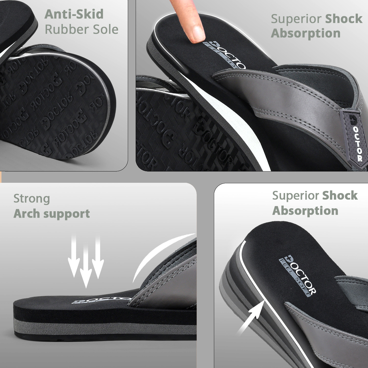 Image of DOCTOR FEEL SOFT Men Doctor Recommended Orthopedic Slippers for Men | Soft Feel Slippers