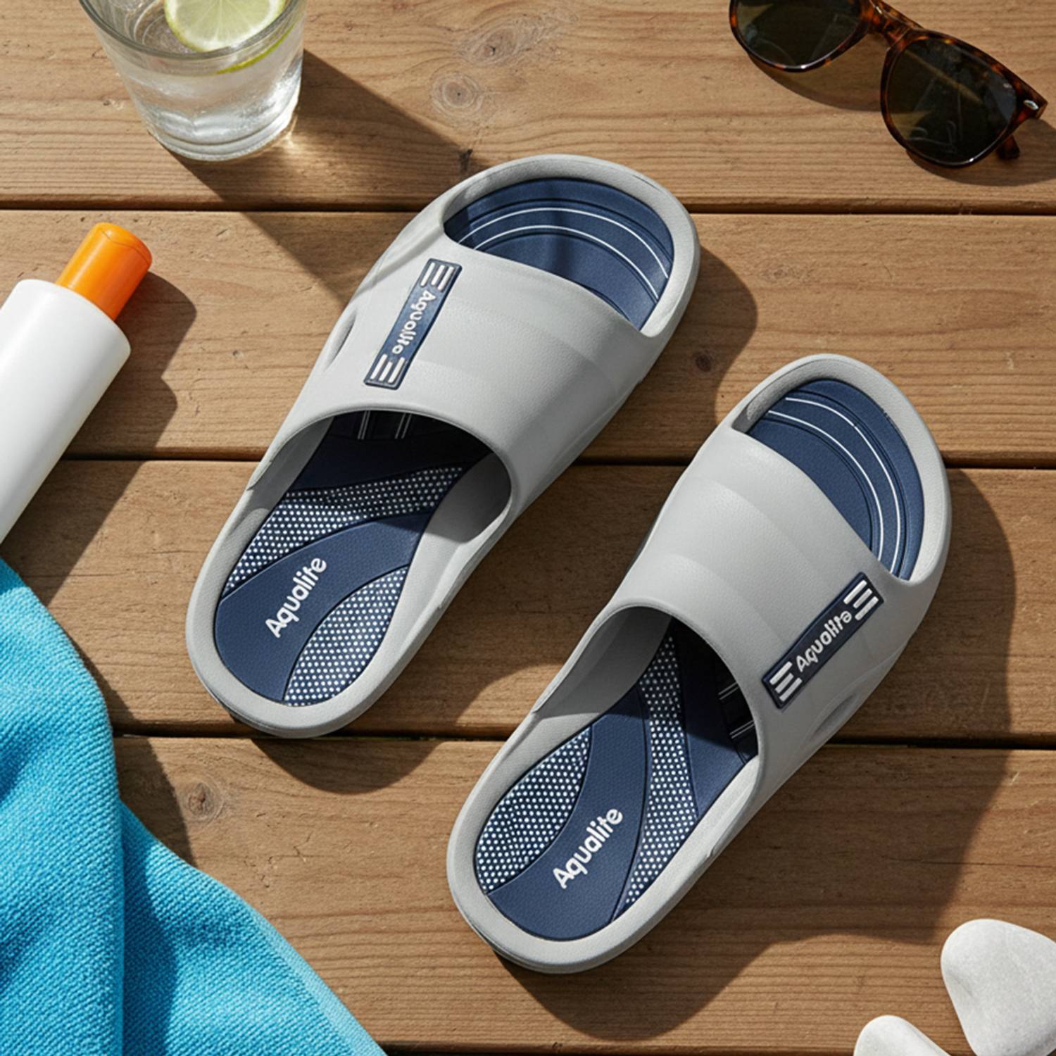 Aqualite Men Slides Gray