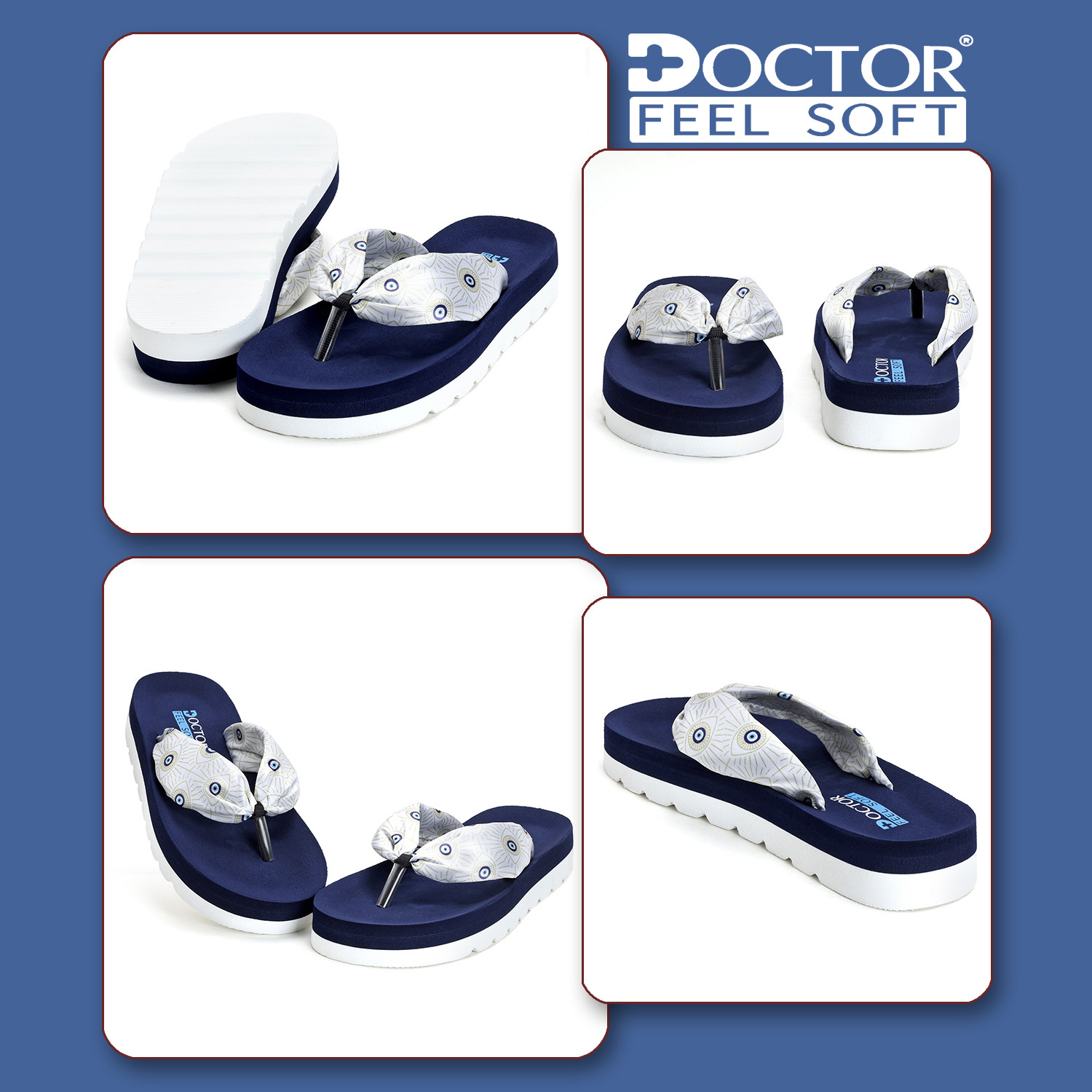 Image of DOCTOR FEEL SOFT Women Orthopedic Doctor Slippers for | Cushioned, Anti Skid Slippers