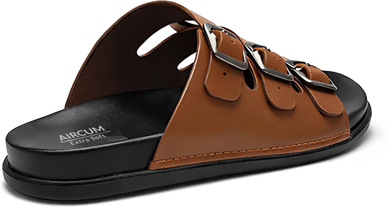 Aircum Men Brown Flip Flops - Image 1