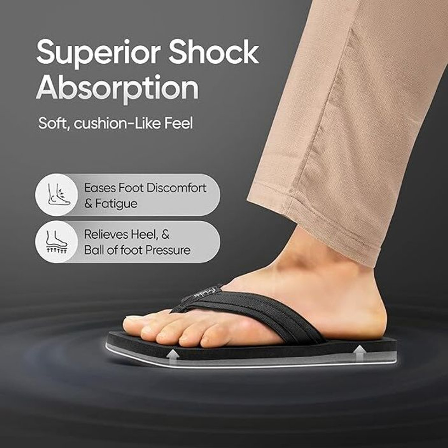 Image of Frido Unisex Cloud Comfort Orthopedic Soft Home Chappal with Anti-Skid Sole Slippers