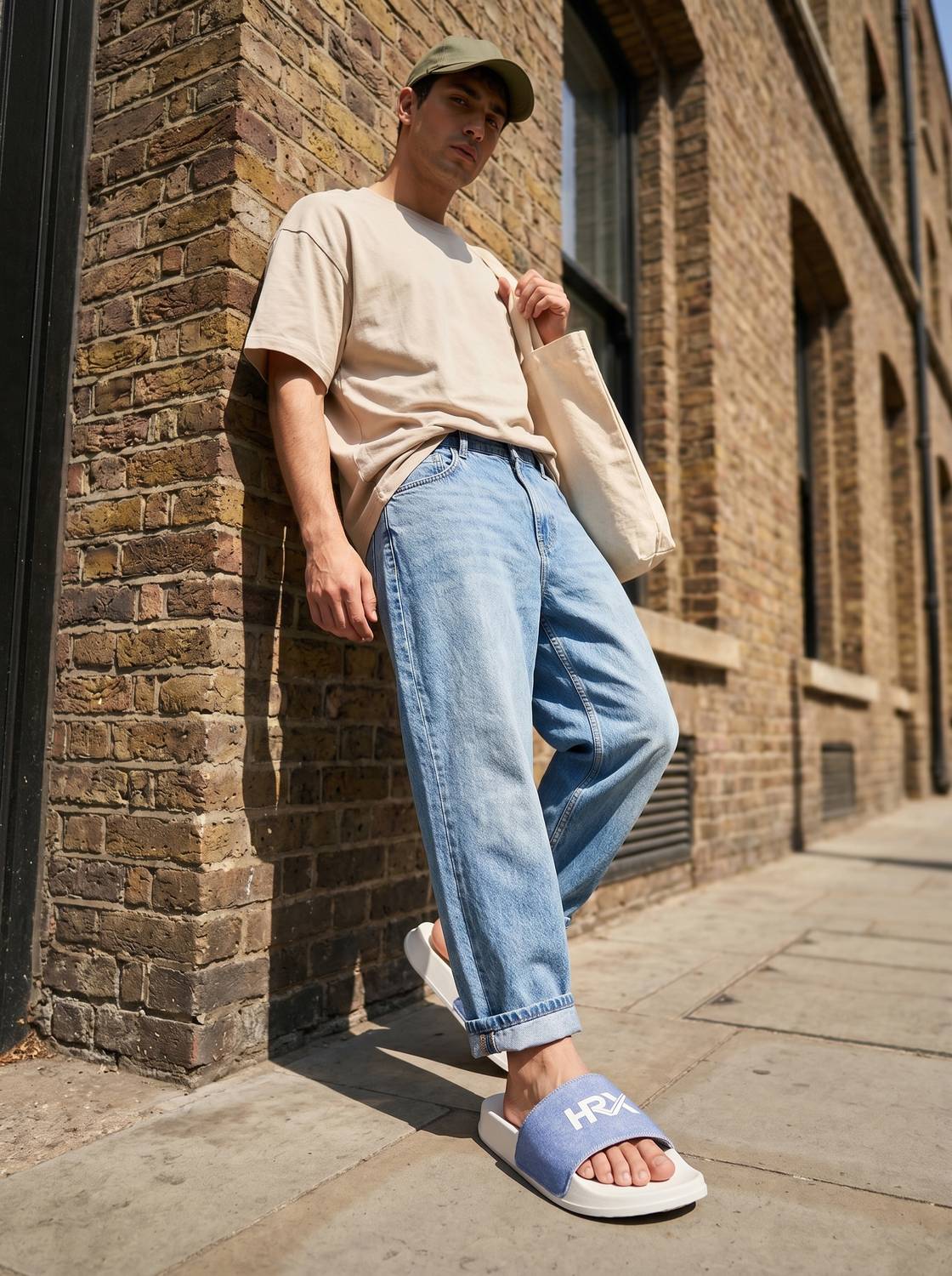 HRX by Hrithik Roshan Men Blue Slides - Image 2