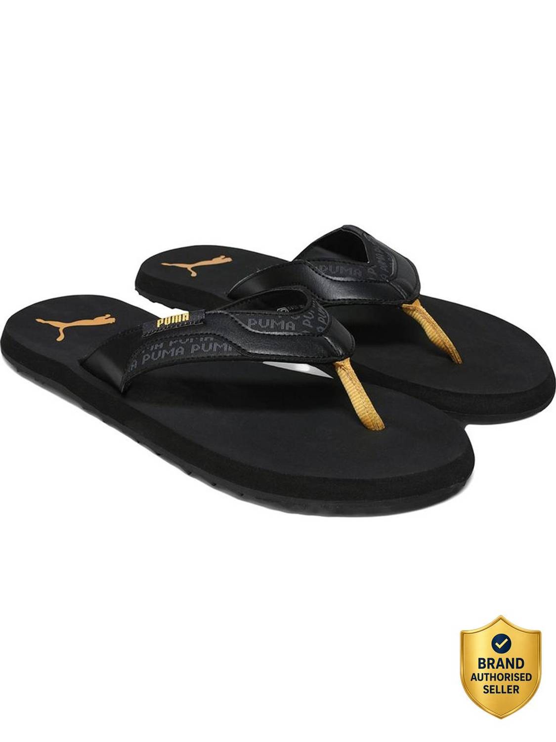 PUMA Men Black Slippers - Image 1