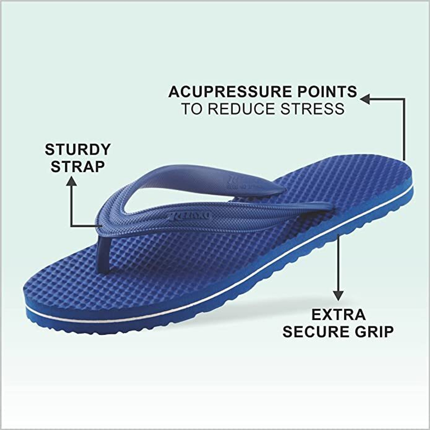 Image of Relaxo Men Slippers (Blue, 6)