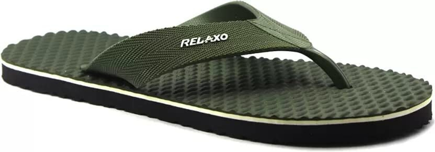 Image of Relaxo Men Slippers (Olive, 6)