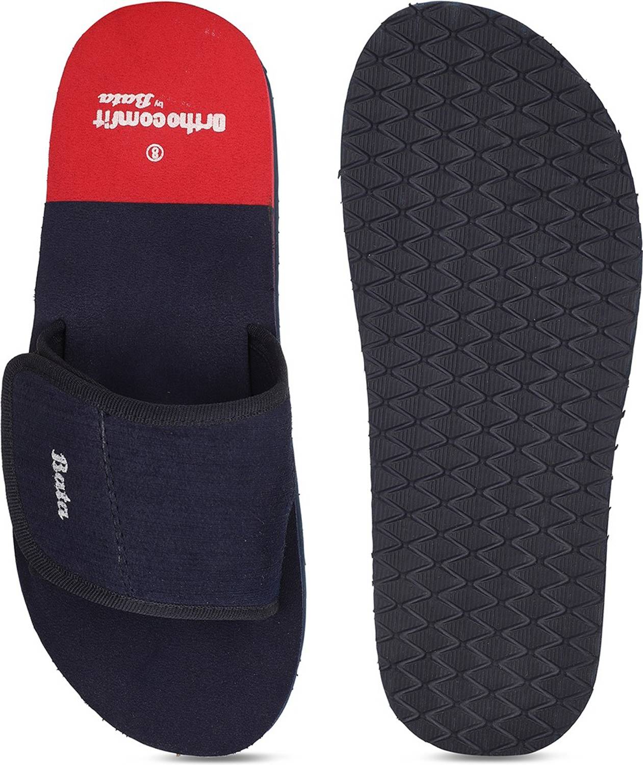 Bata Men Blue Slides - Image 5