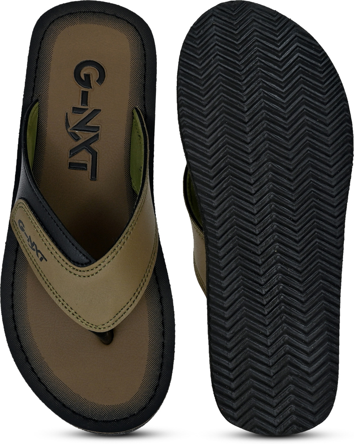 Image of G NXT Men Flip Flops (Green, 8)