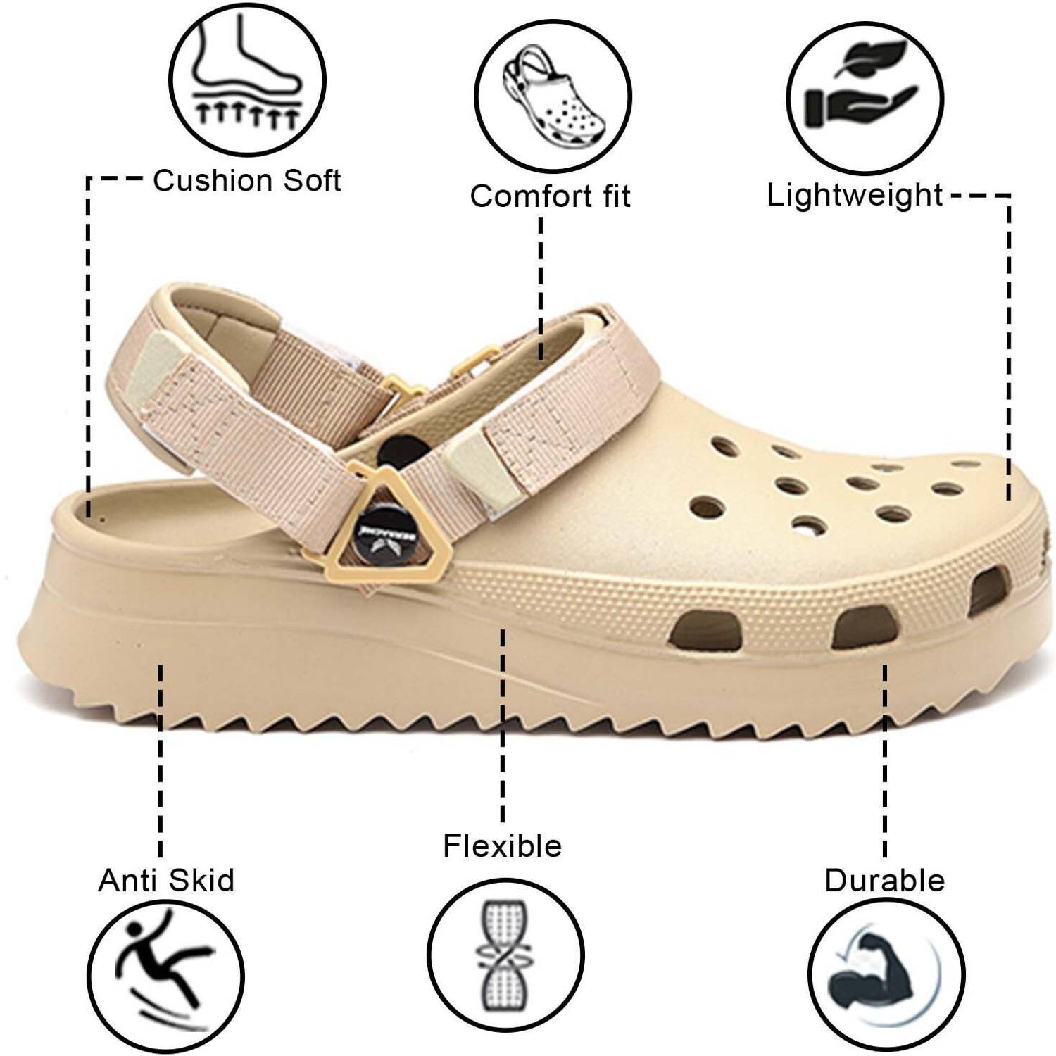 BERSACHE Men Brown Flip Flops - Image 4