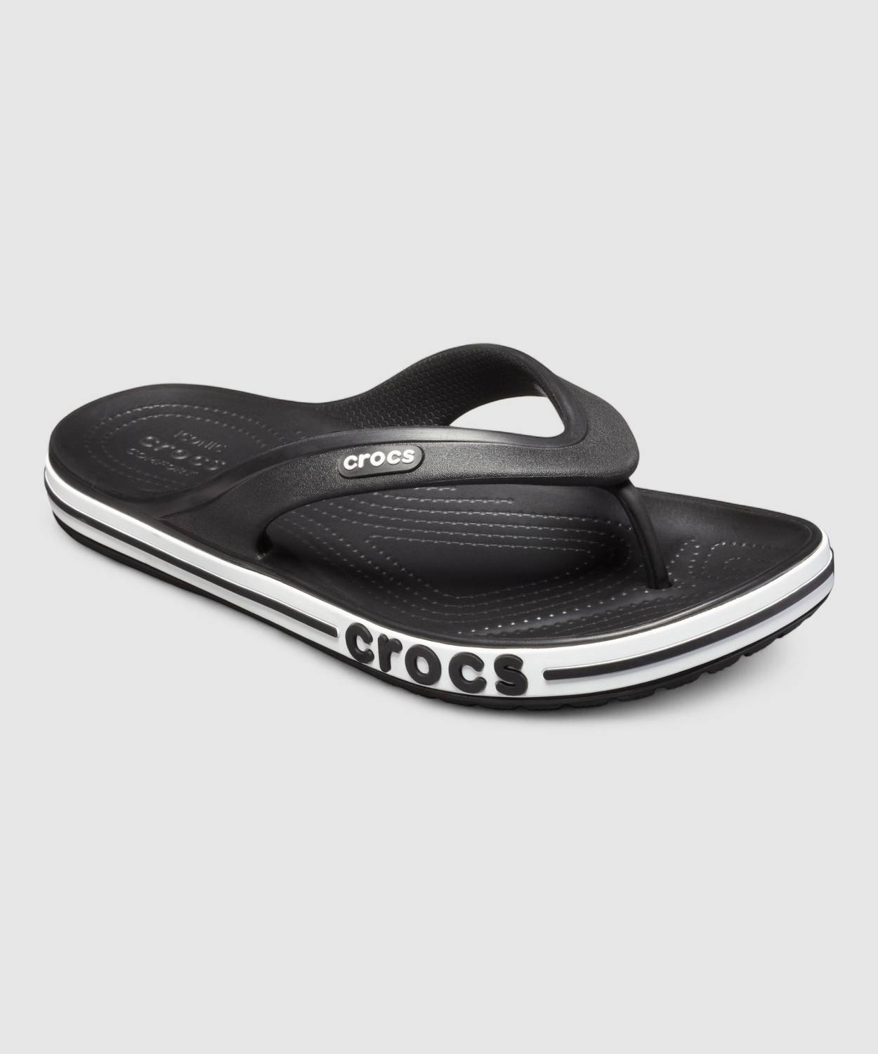 CROCS Unisex Bayaband Black Flip Flops - Image 2