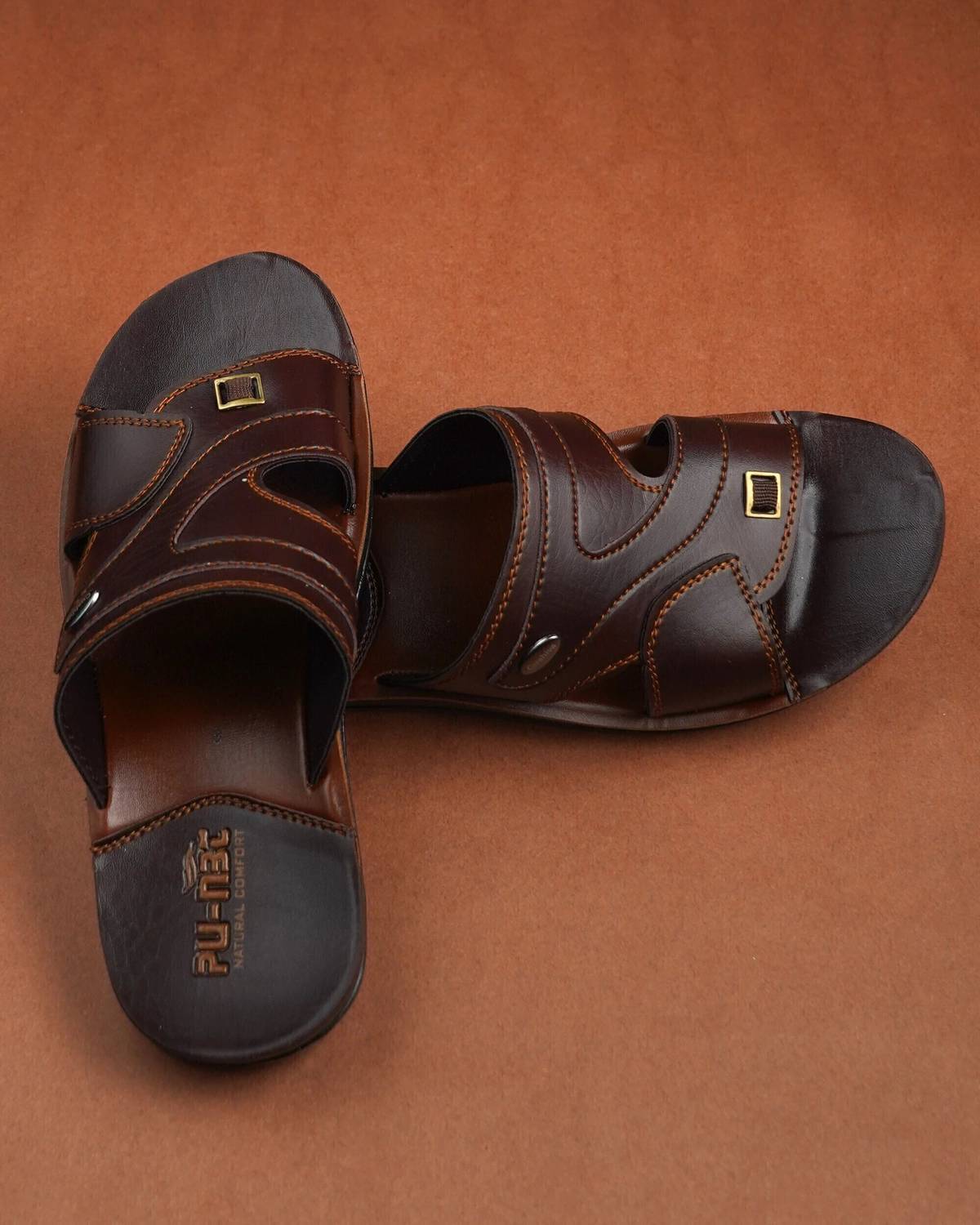 Cushiva Men Brown Slippers - Image 5