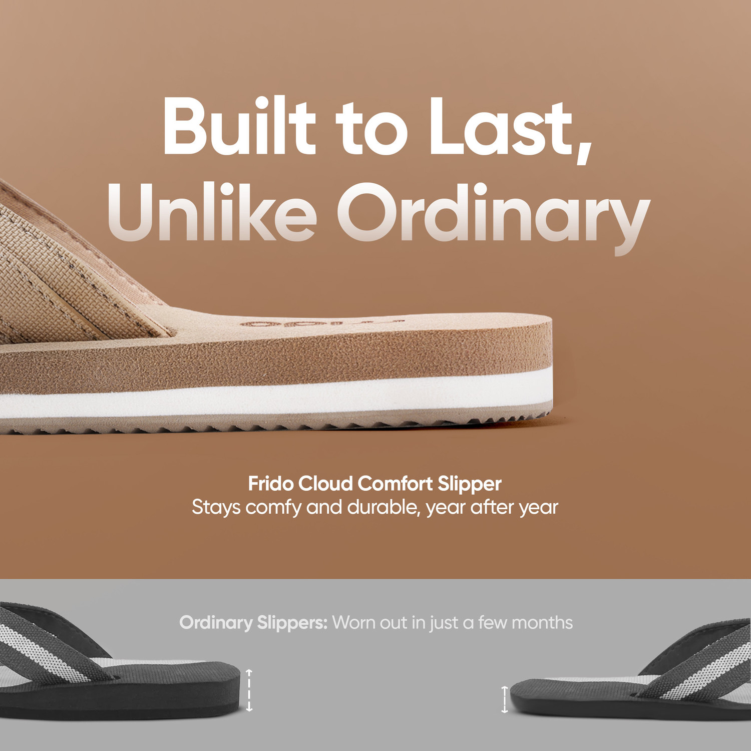 Image of Frido Unisex Cloud Comfort Orthopedic Soft Home Chappal with Anti-Skid Sole Slippers