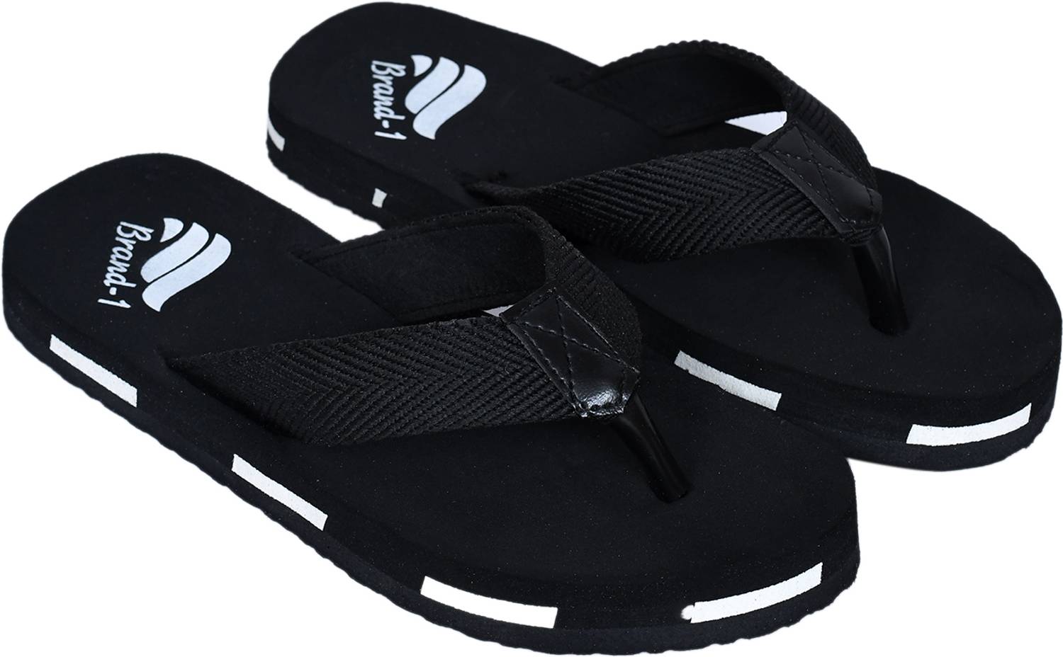 Brand Men Black Flip Flops - Image 2