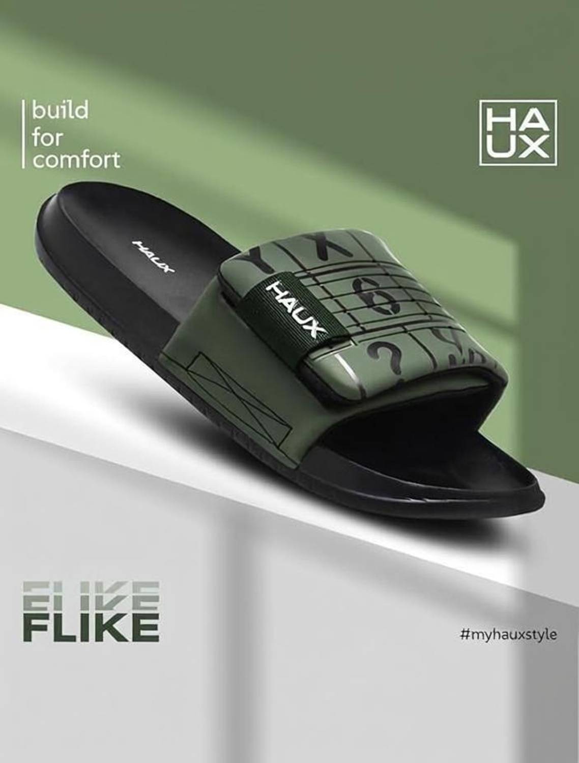 Haux Men Green Flip Flops - Image 1