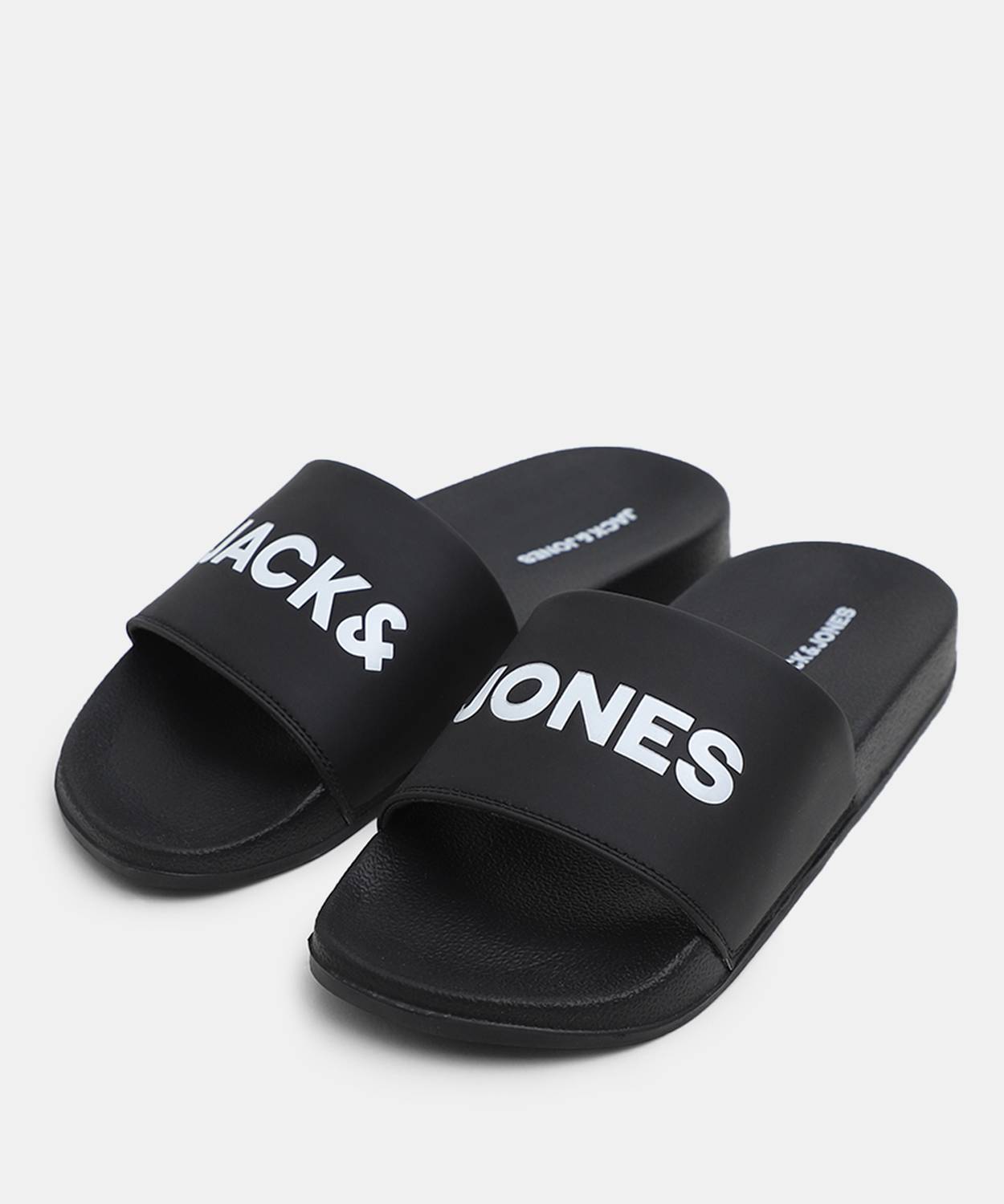 JACK & JONES Men Black Slides - Image 2