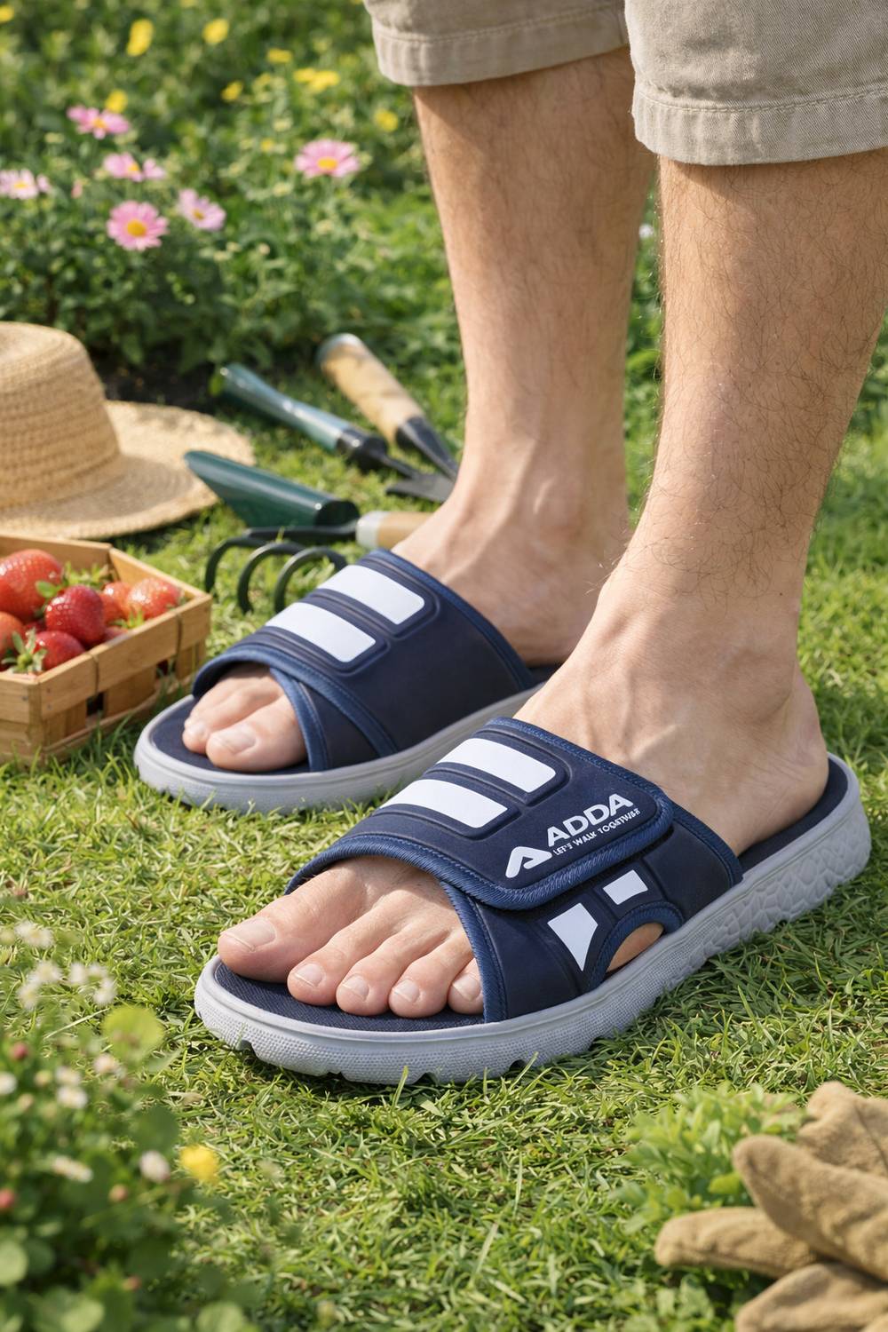 Adda Men Slides Blue