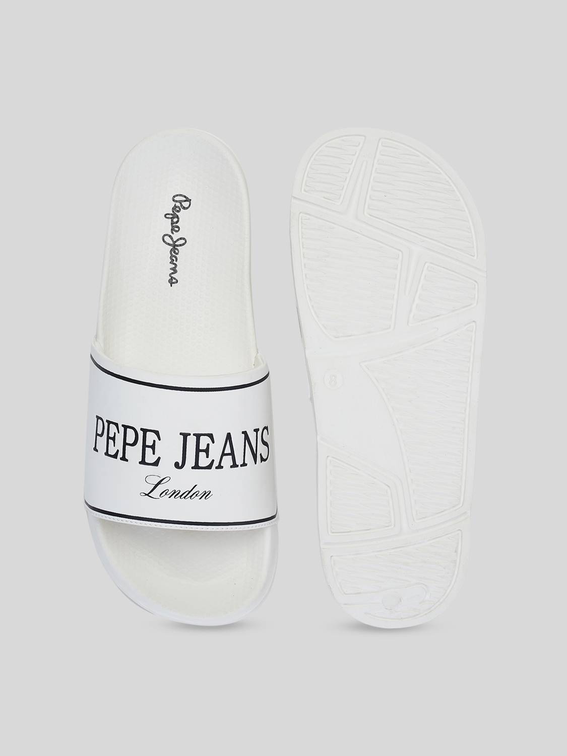 Pepe Jeans Men White Slides - Image 5