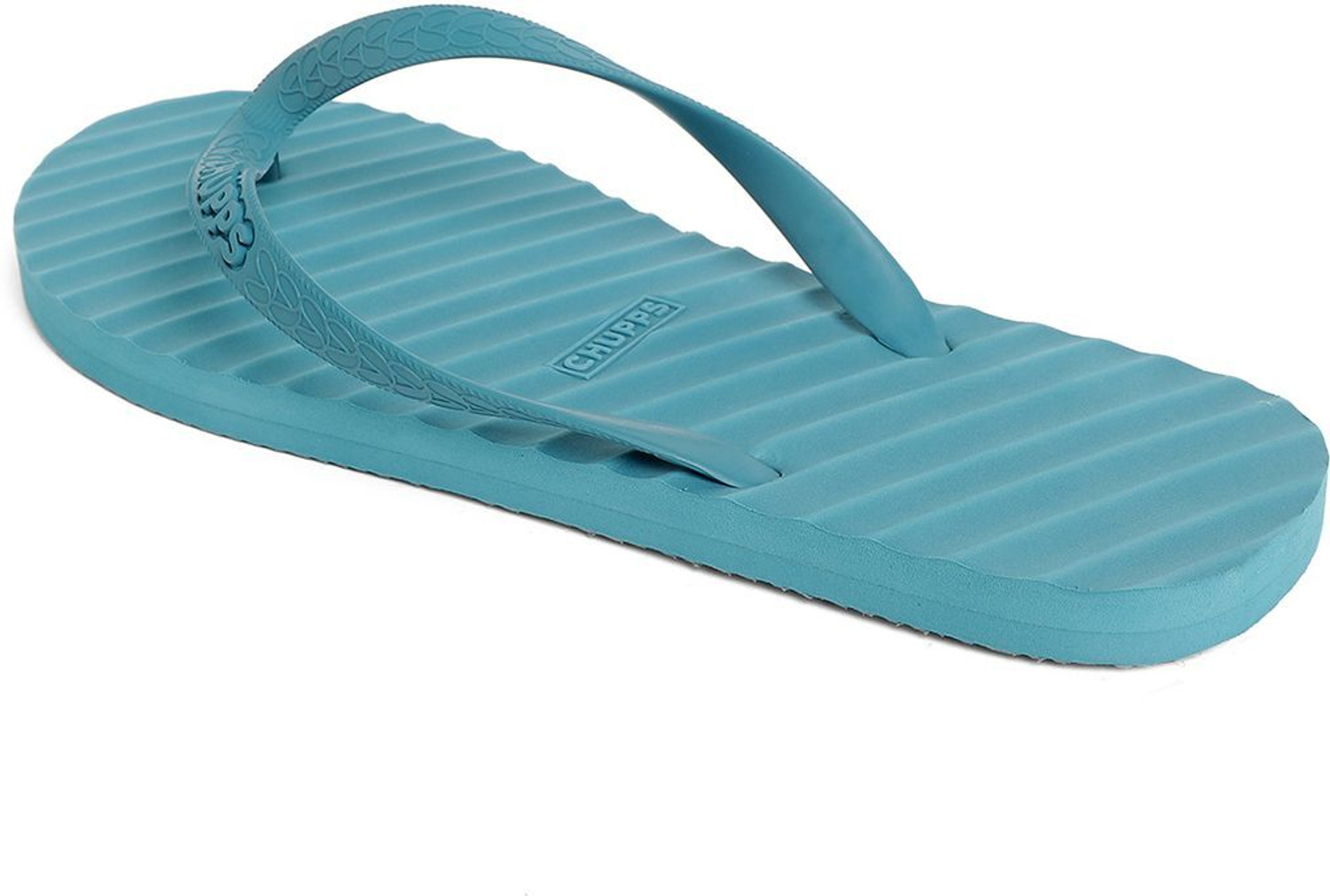 Image of Chupps Men Banana Leaf Monocrome Blue Soft Lightweight Flip Flops For Unisex Flip Flops