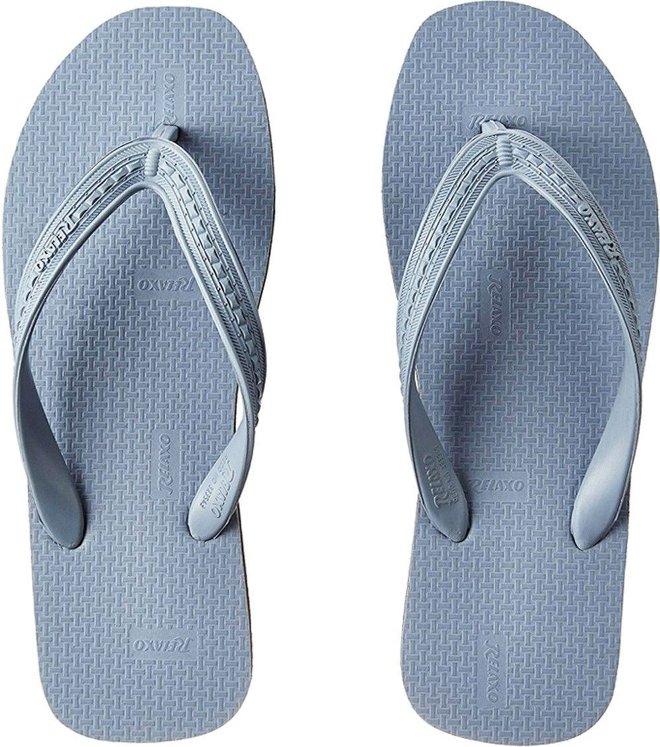 Image of Relaxo Men Flip Flops (Grey, Black, 6)