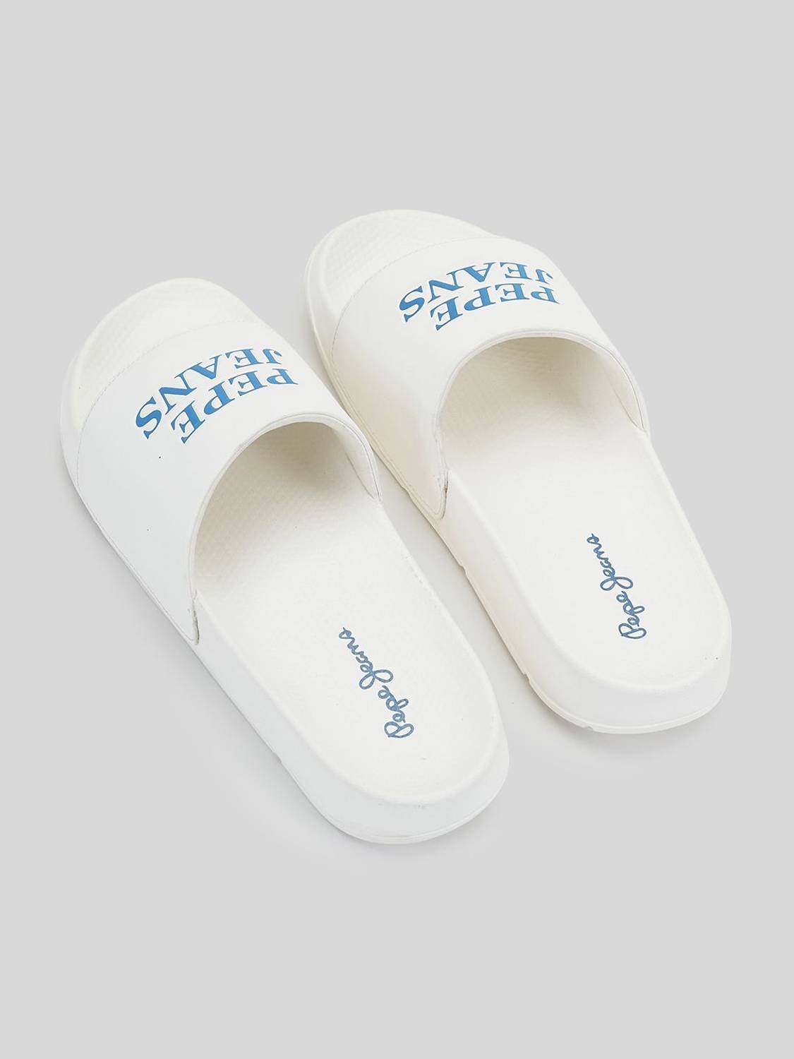 Pepe Jeans Men White Slides - Image 4
