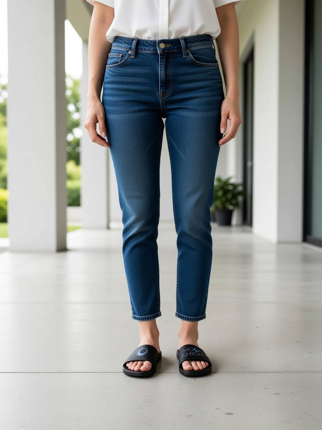 house of common Men Black Slippers - Image 2