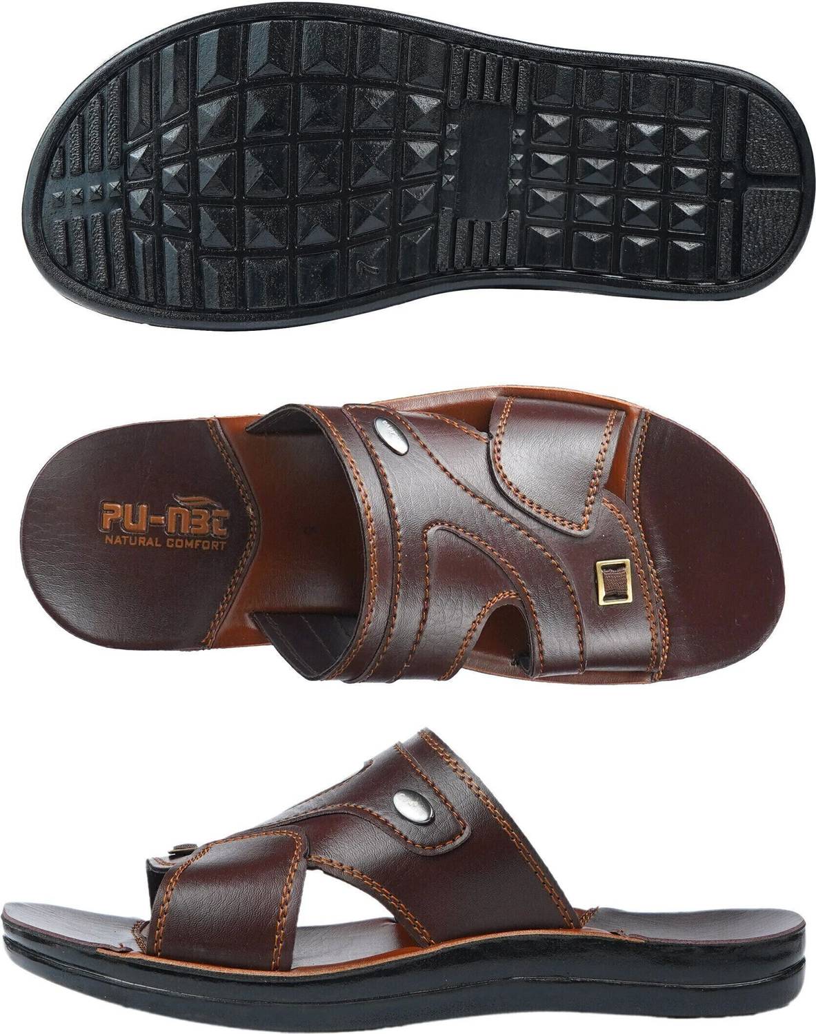 Cushiva Men Brown Slippers - Image 4