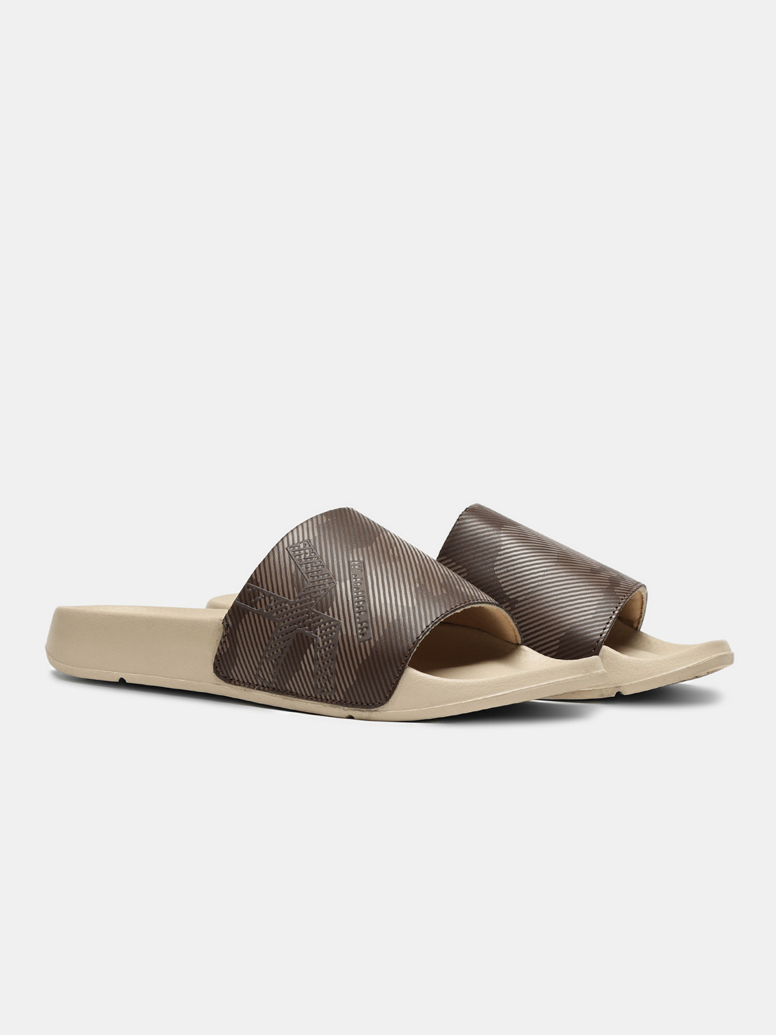 Image of WROGN Men Slides (Brown, 8)