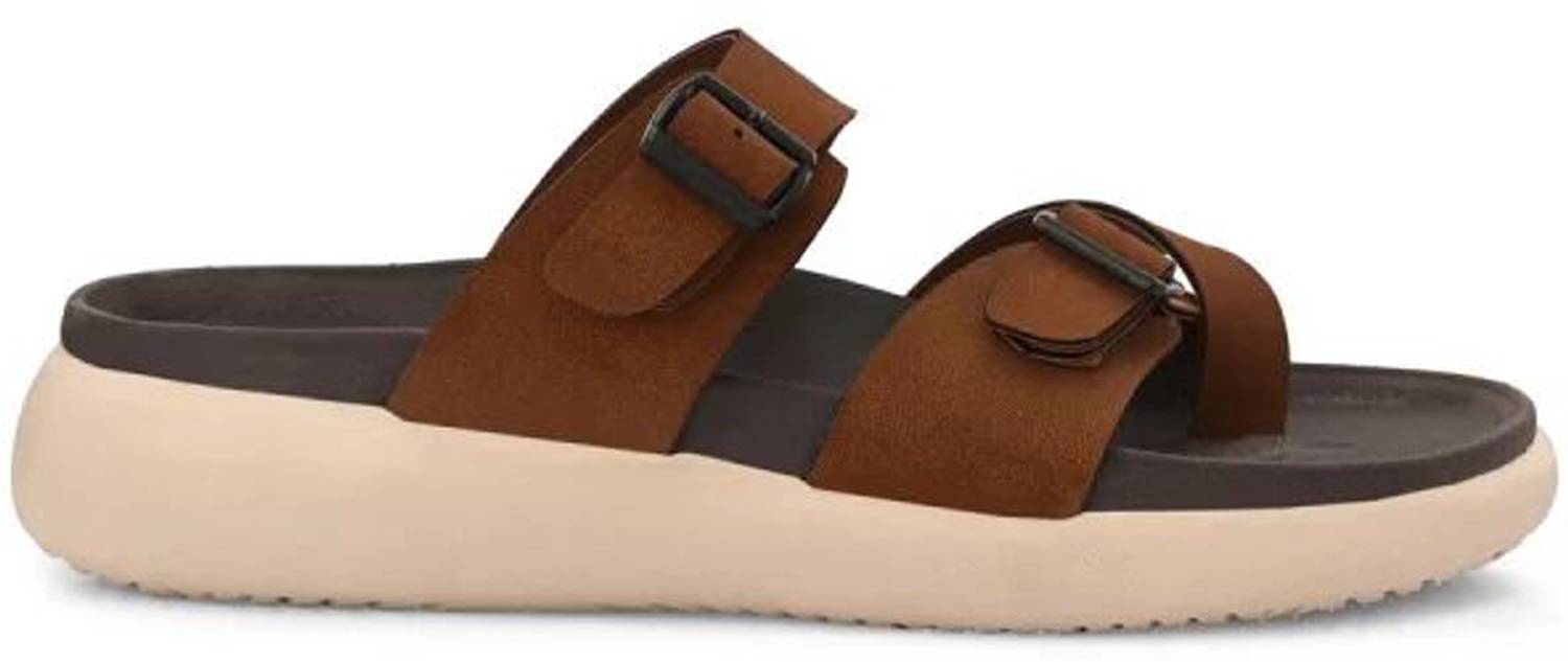 Layasa Men Brown Slippers - Image 3